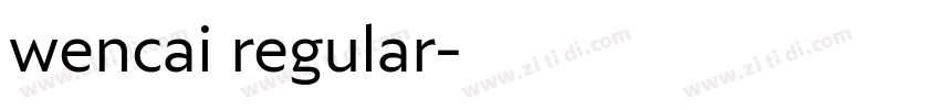 wencai regular字体转换